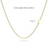 Bold Alphabet Letter Initial Charm Necklace in Gold Tone